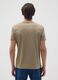 Beige pure cotton regular fit T-shirt_2