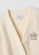 Cardigan beige in misto cotone con scollo profondo a V fitted_5