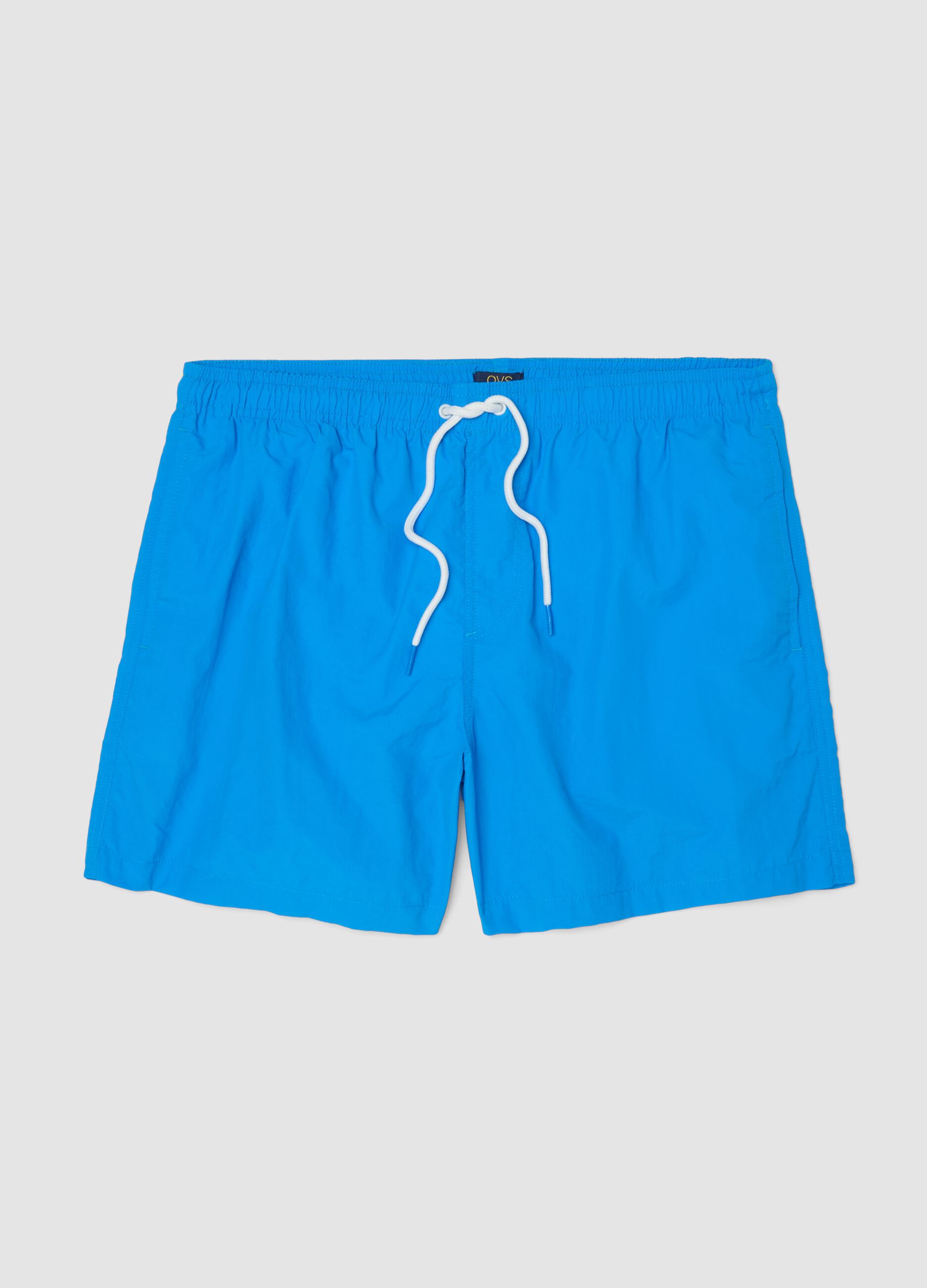 Boxer da mare blu con elastico in vita