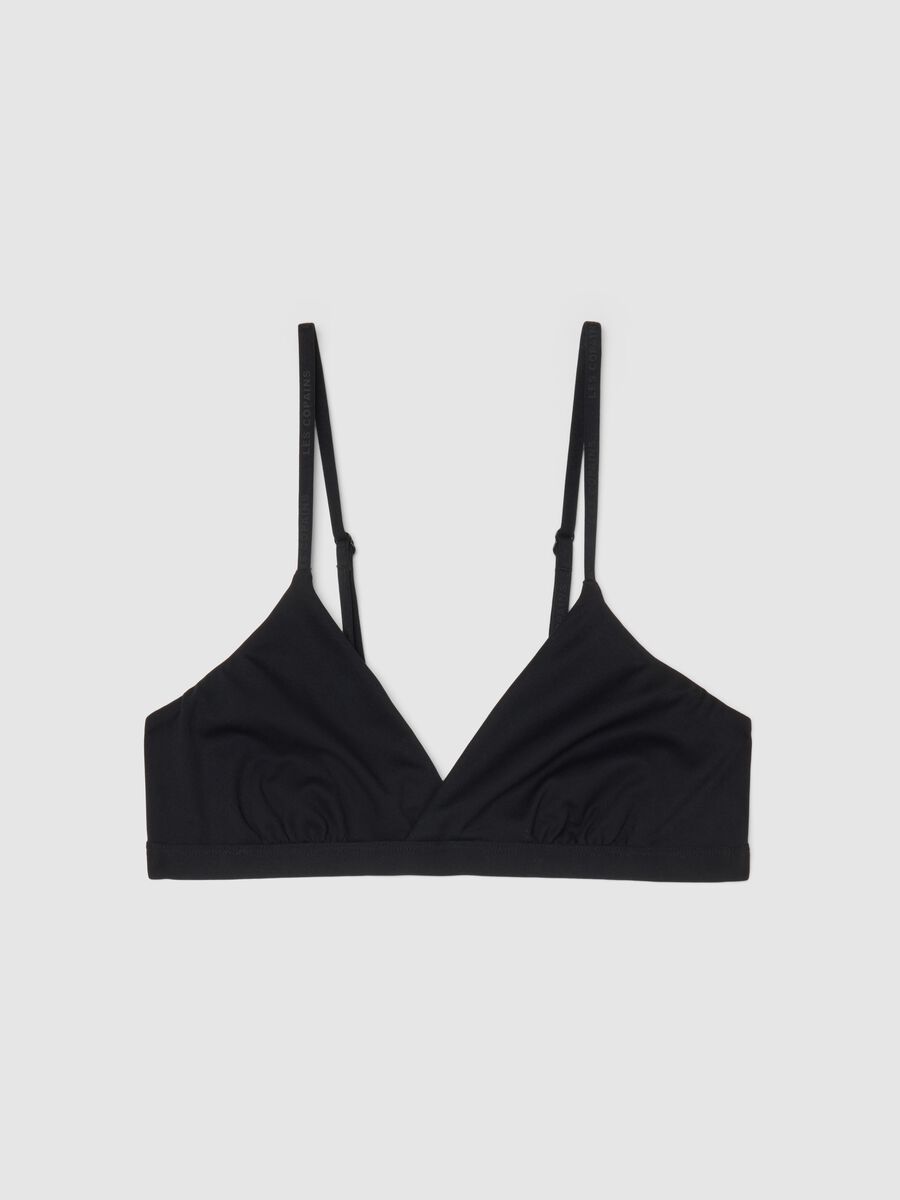 Black Triangle Bra Without Padding_4