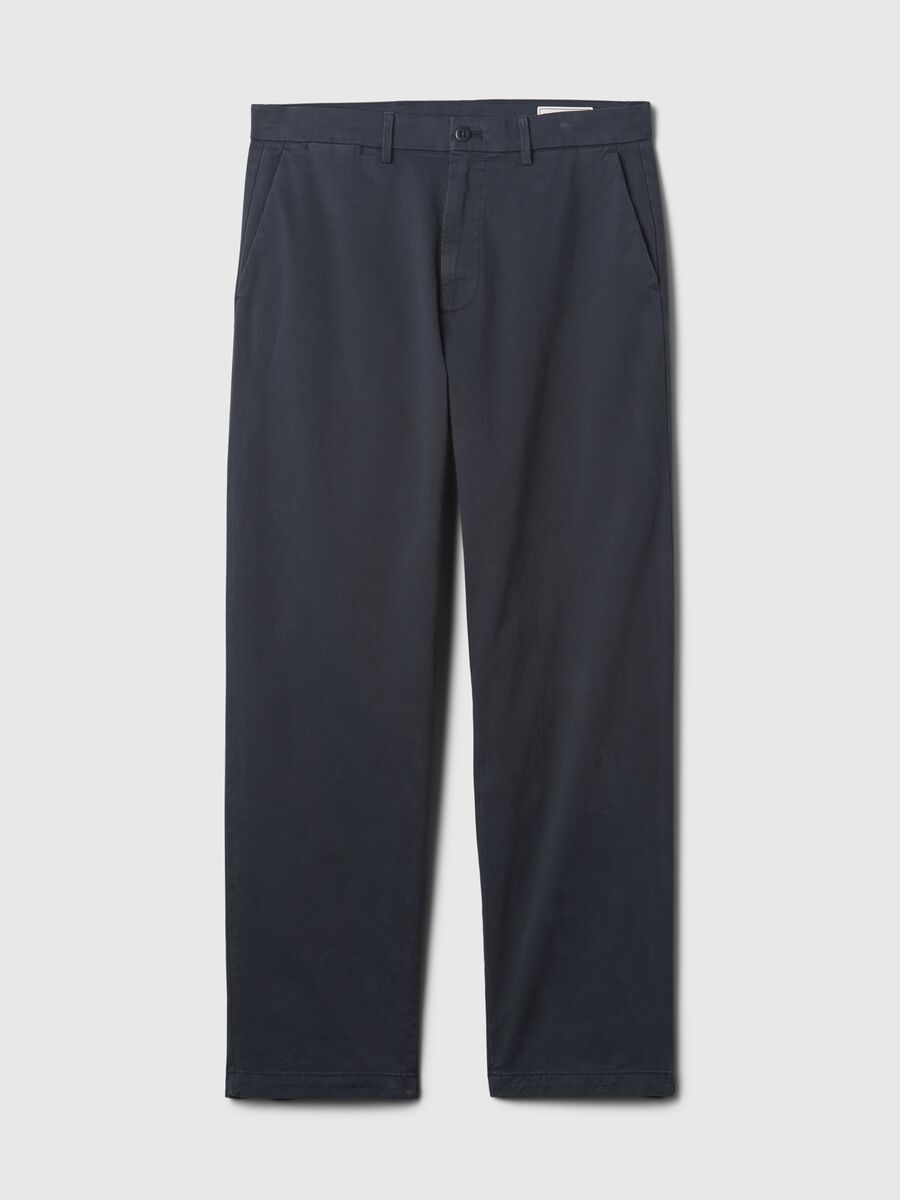 Pantalone baggy fit in cotone stretch_4