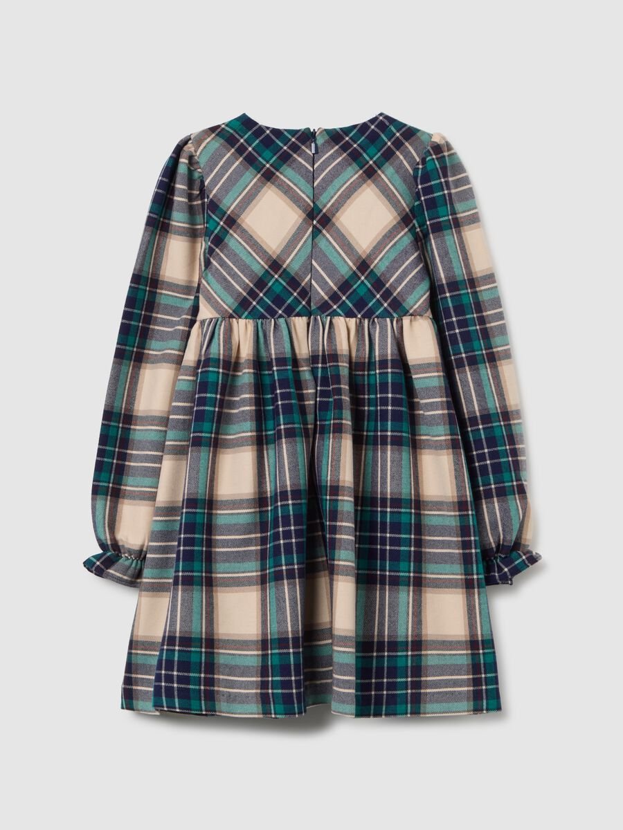 Abito a quadri multicolor da bambina in flanella regular fit_1