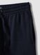 Navy cotton-blend shorts with elasticated waistband, regular fit_1
