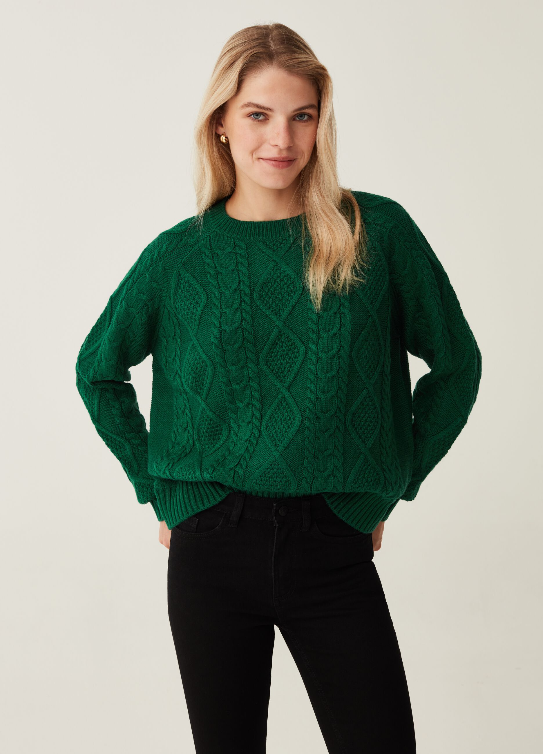 Pullover con lavorazione a trecce da Donna OVS