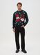 Green regular fit Christmas sweater with embroidery_1