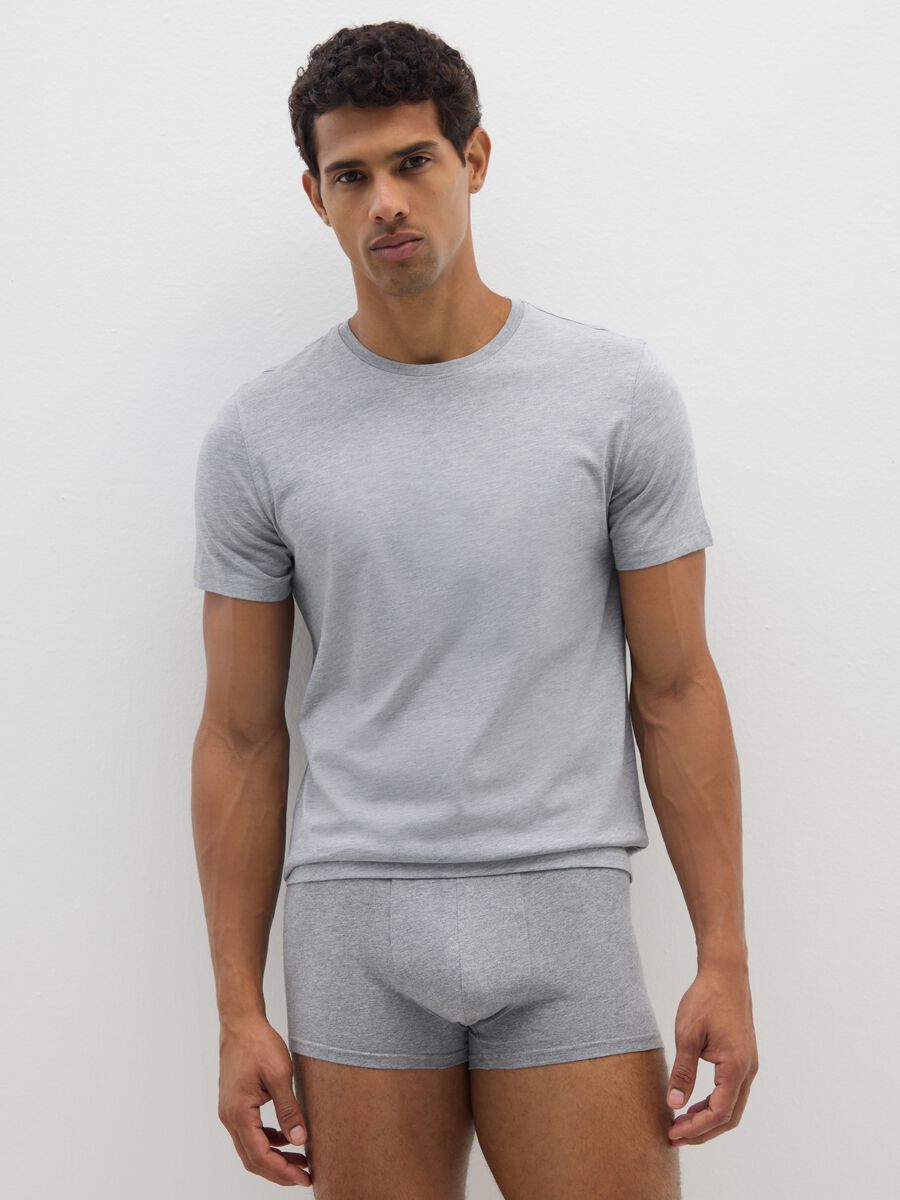 Bipack di t-shirt in cotone Supima grigia regular fit_0