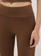Brown flare leggings in stretch cotton_3