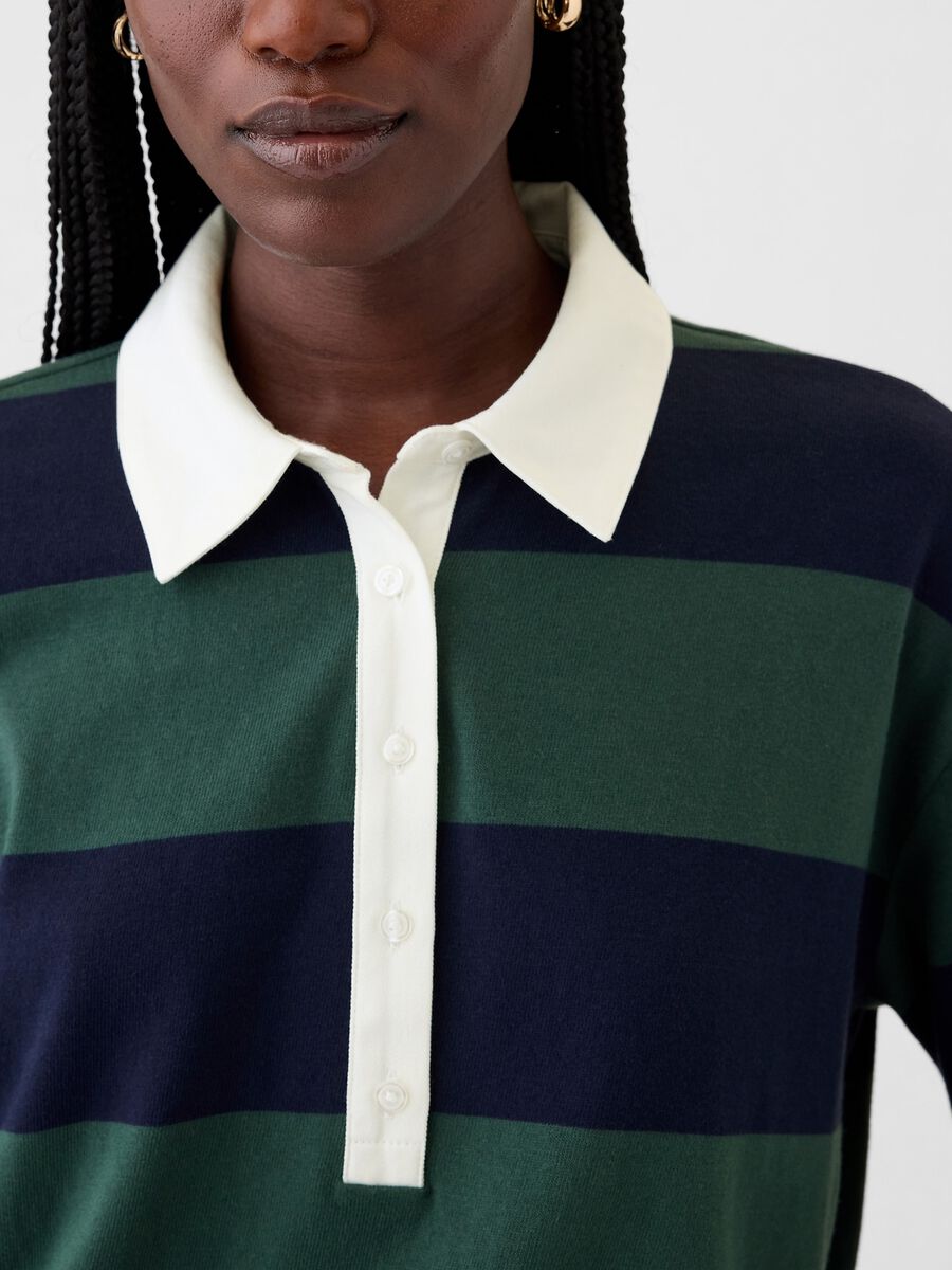 Striped polo shirt with long sleeves_3