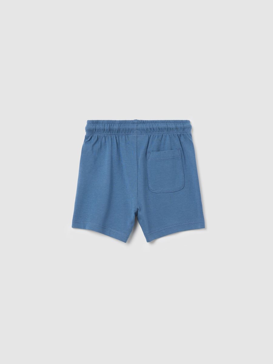 Light blue shorts in cotton_1