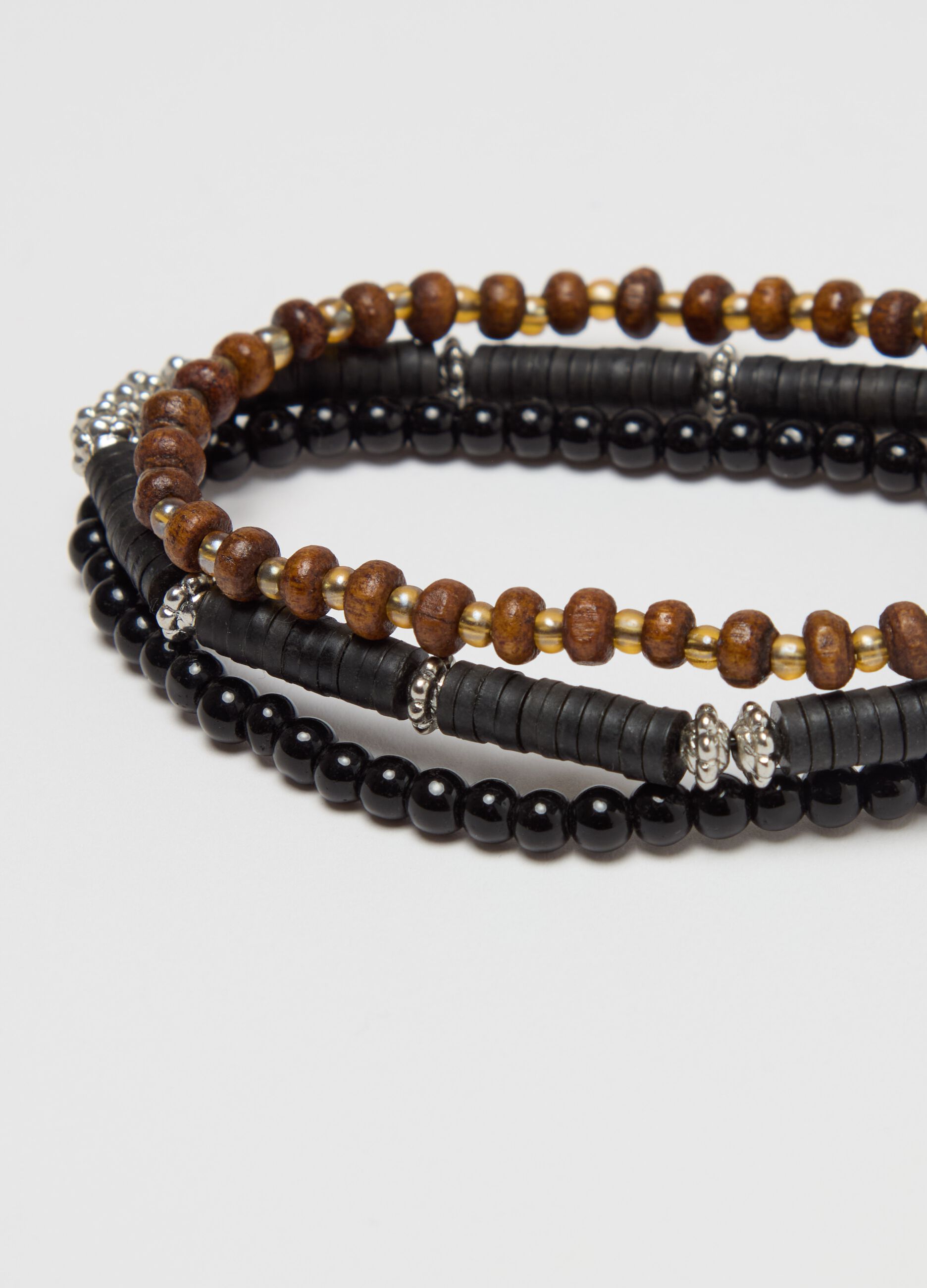 Tripack bracciali con perline