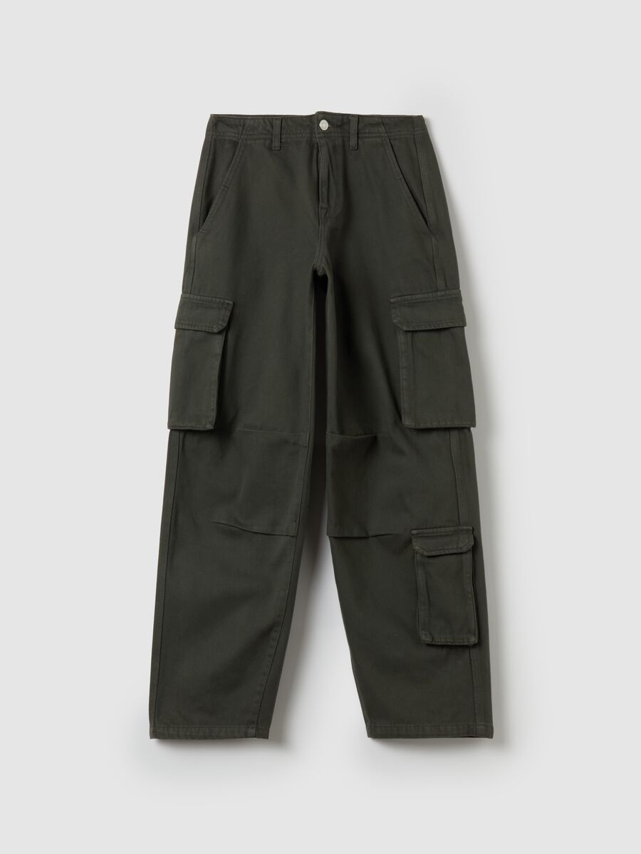 Cotton cargo trousers_4