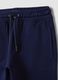 Blue pure cotton joggers with elasticated waist for boys_5