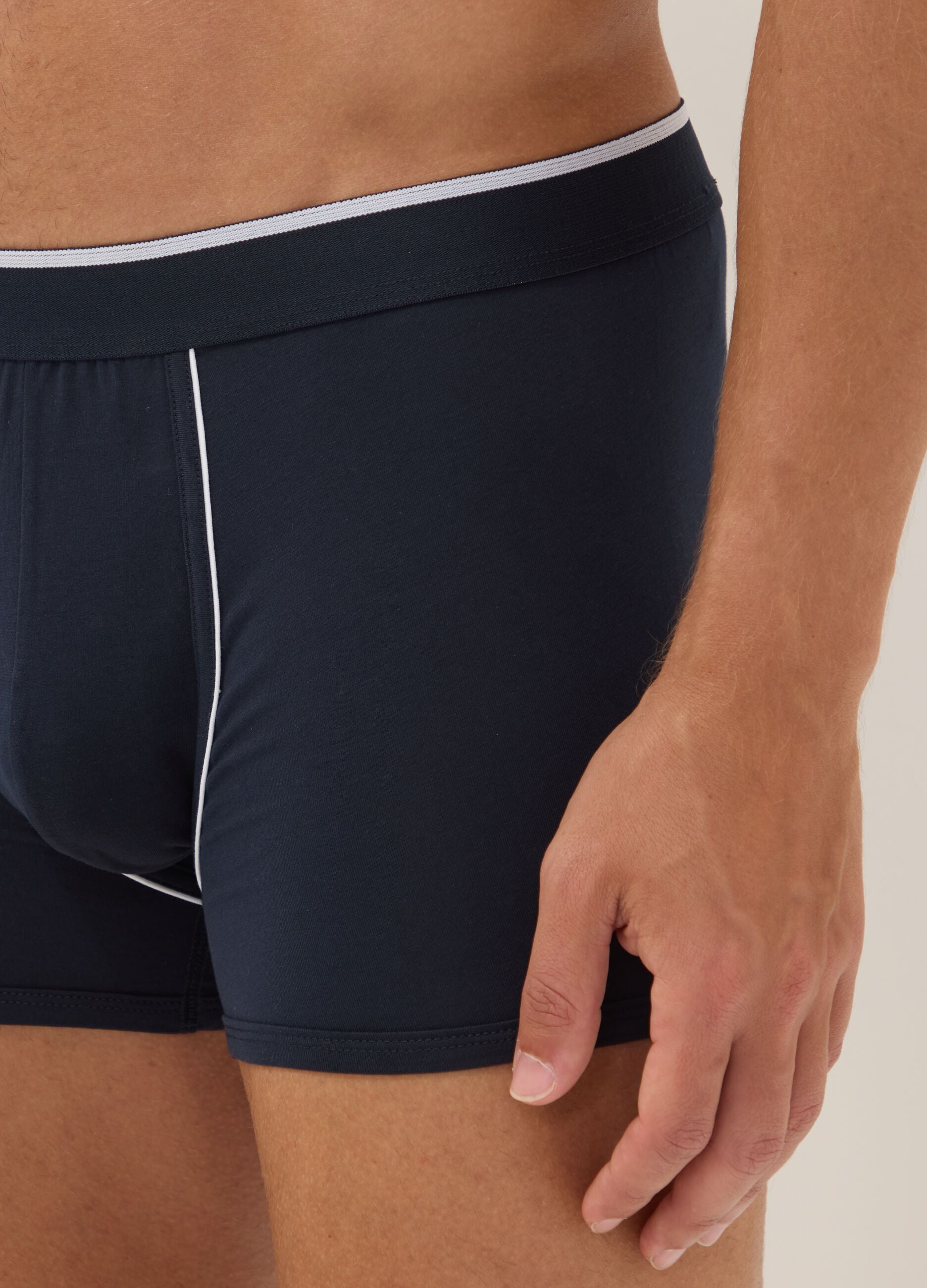Two-pack of blue stretch Supima cotton boxers