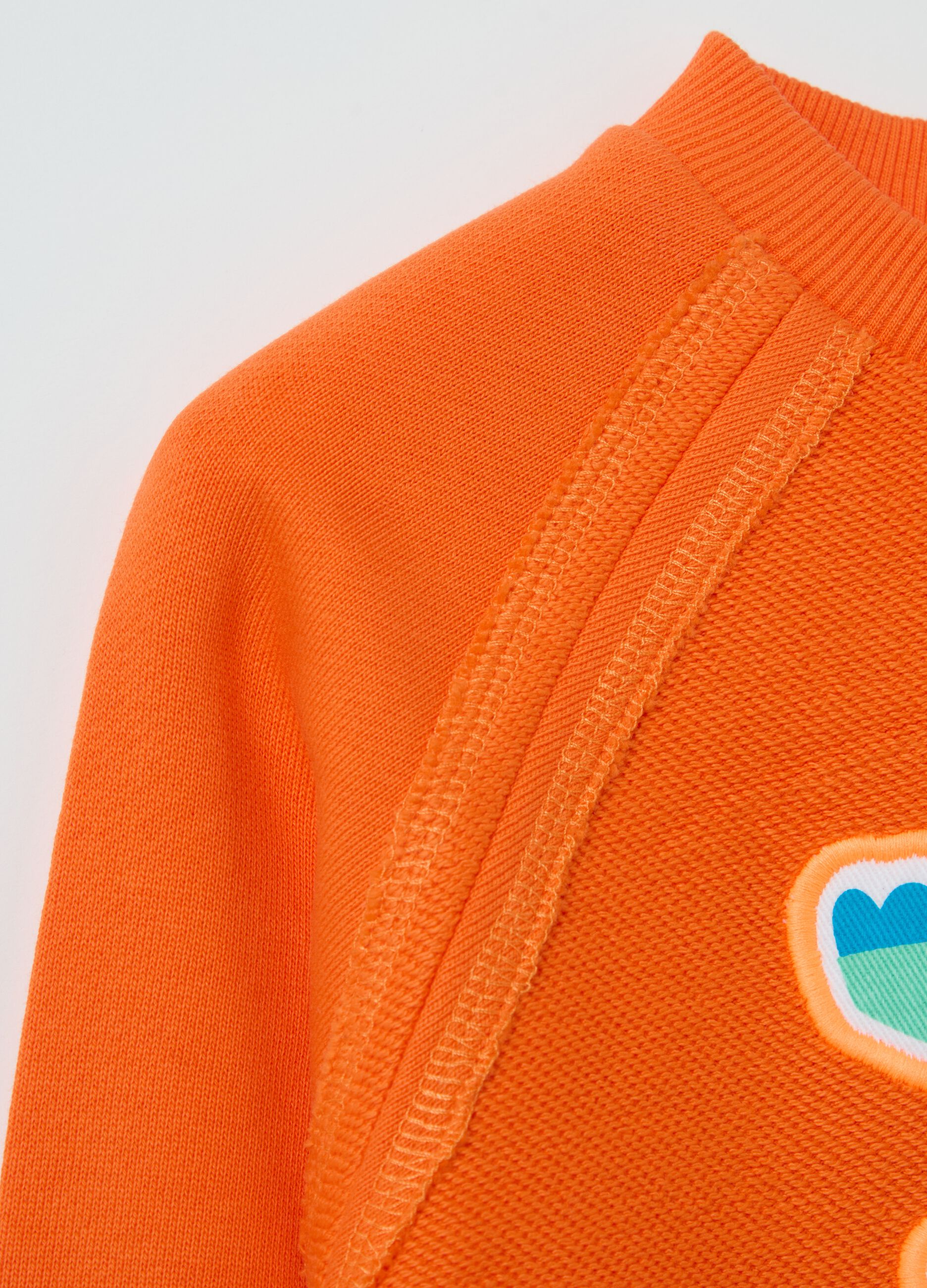 Cotton sweatshirt with skater crocodile patch