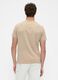 Beige Cotton Short Sleeve T-shirt_1