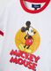 Regular fit white pure cotton t-shirt featuring Mickey Mouse print_5