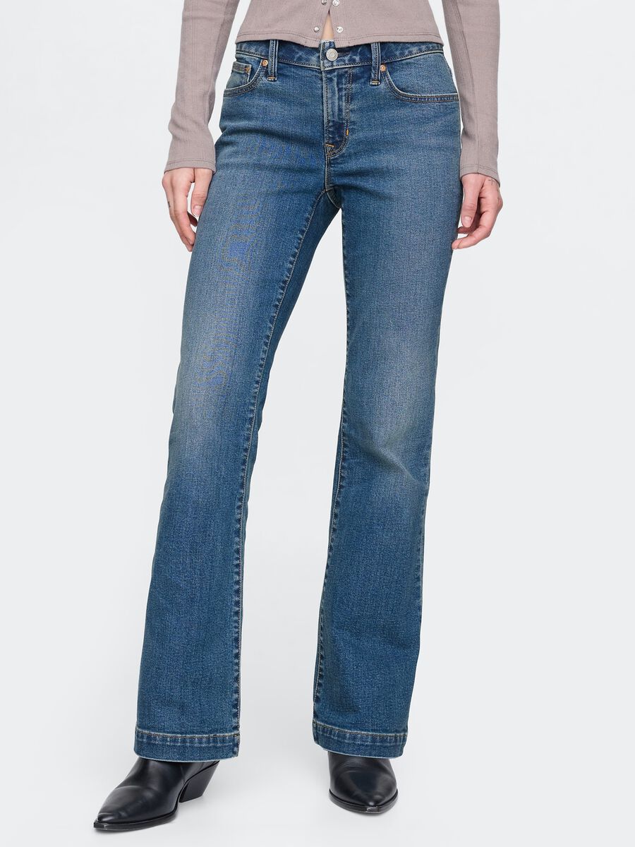 Wide-leg cotton blend jeans Gap_1