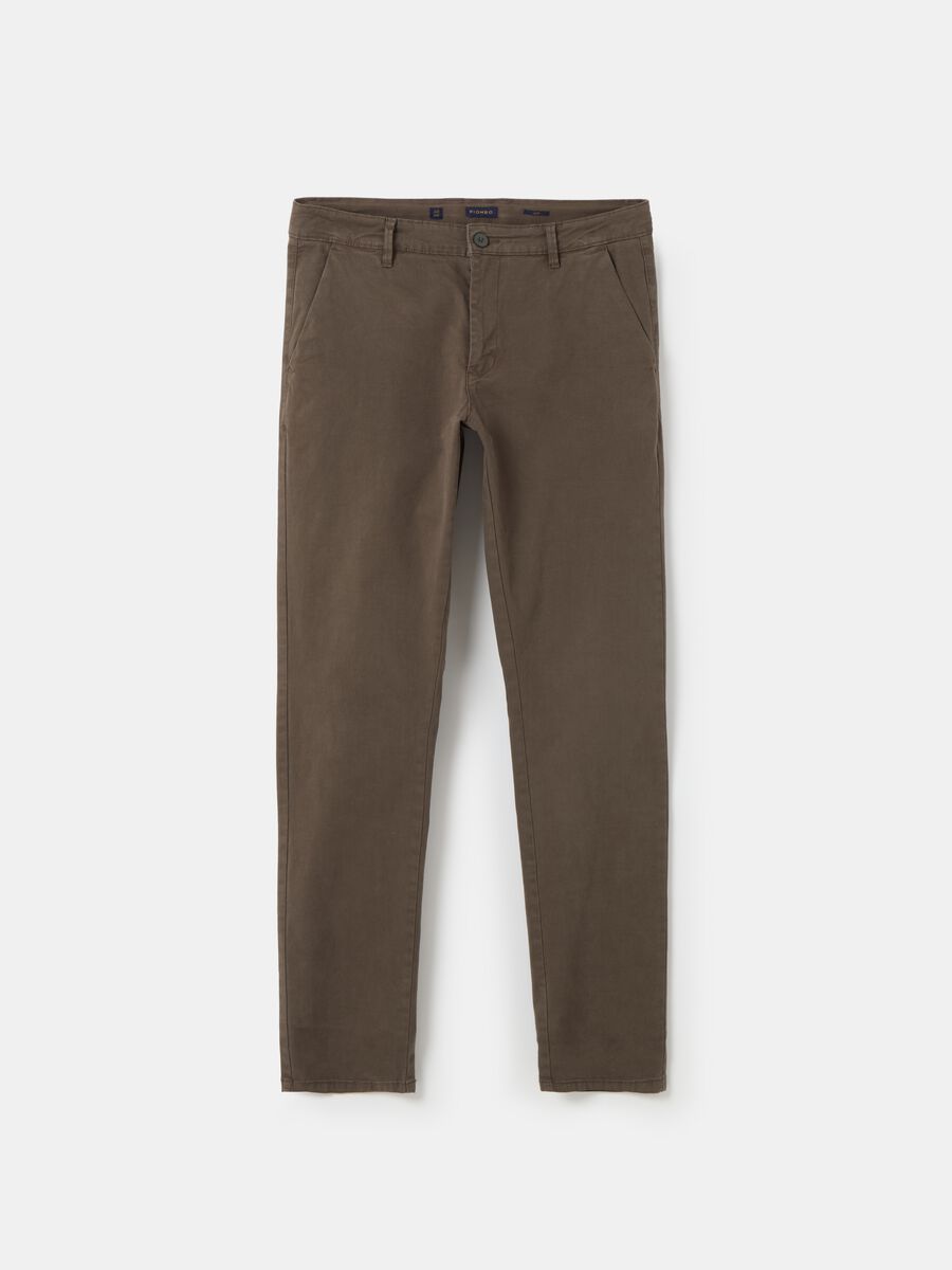 Slim-fit, stretch cotton chinos_3
