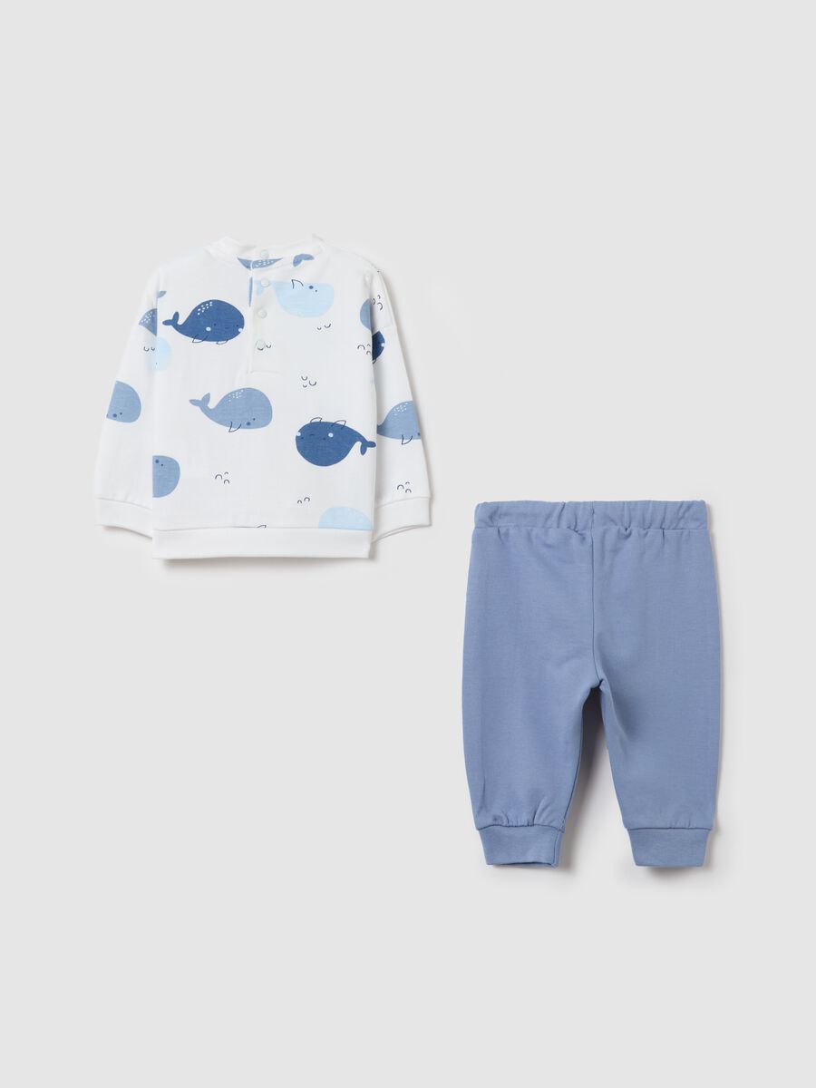 Cotton jogging set with cetaceans print_1