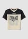 Beige kids&rsquo; short-sleeve V-neck oversized T-shirt_0