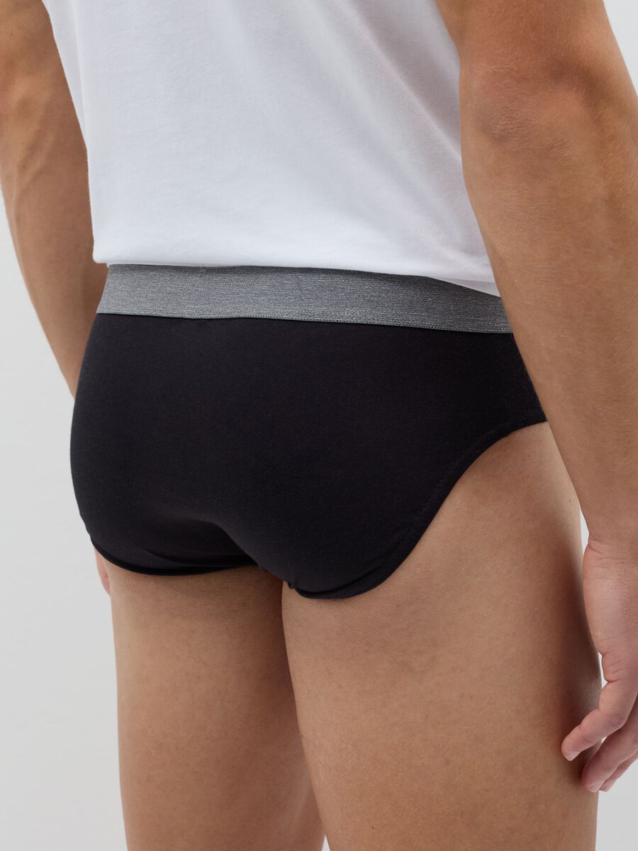 Five-pack briefs in organic cotton with striped pattern_3