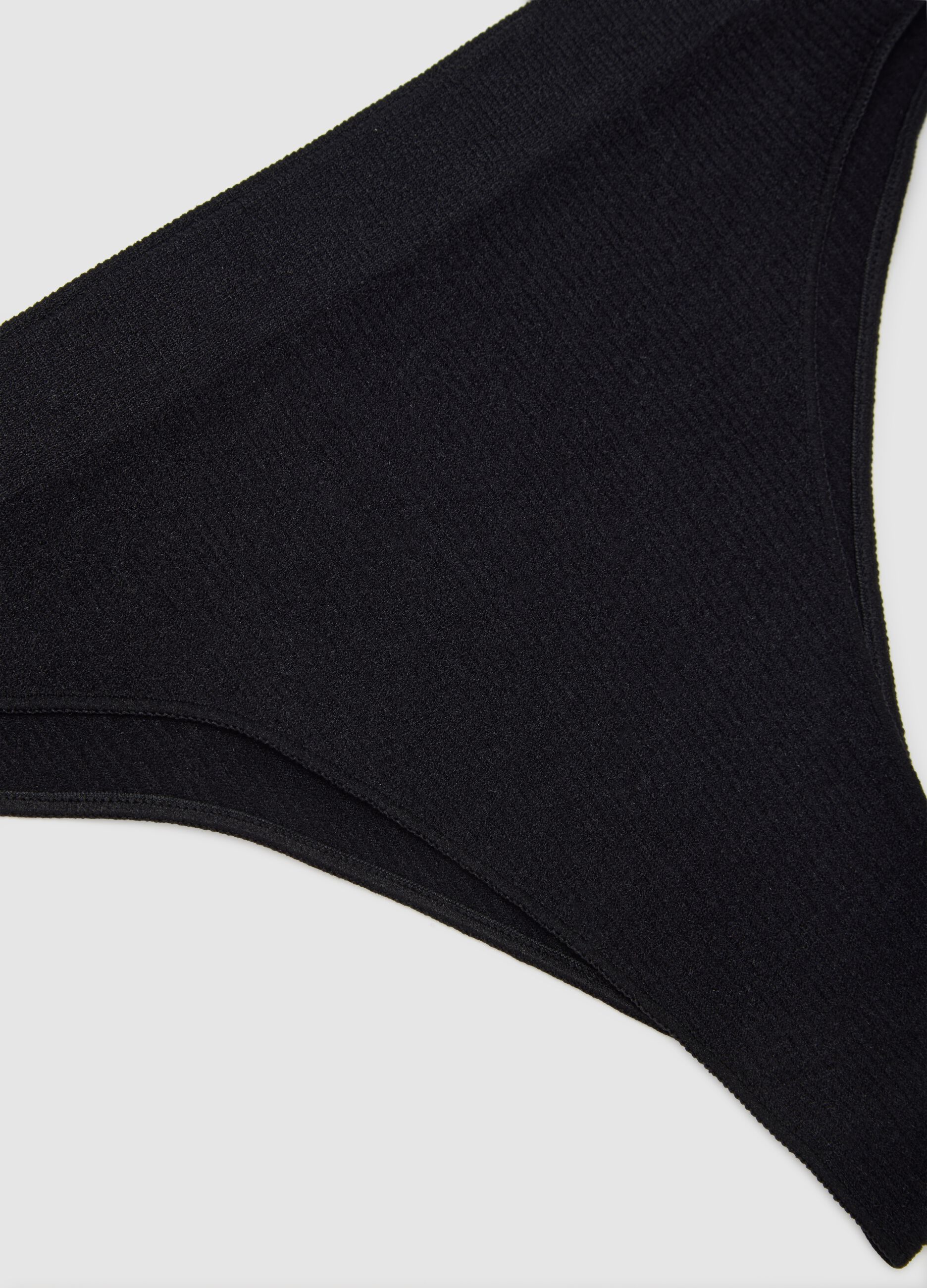 Black stretch microfiber briefs