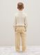 Children's beige trousers in stretch cotton and regular fit velvet_1