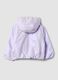 Purple padded hooded jacket with zip, regular fit for baby girl_1
