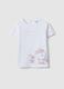White pure cotton T-shirt for girls regular fit with unicorn_0