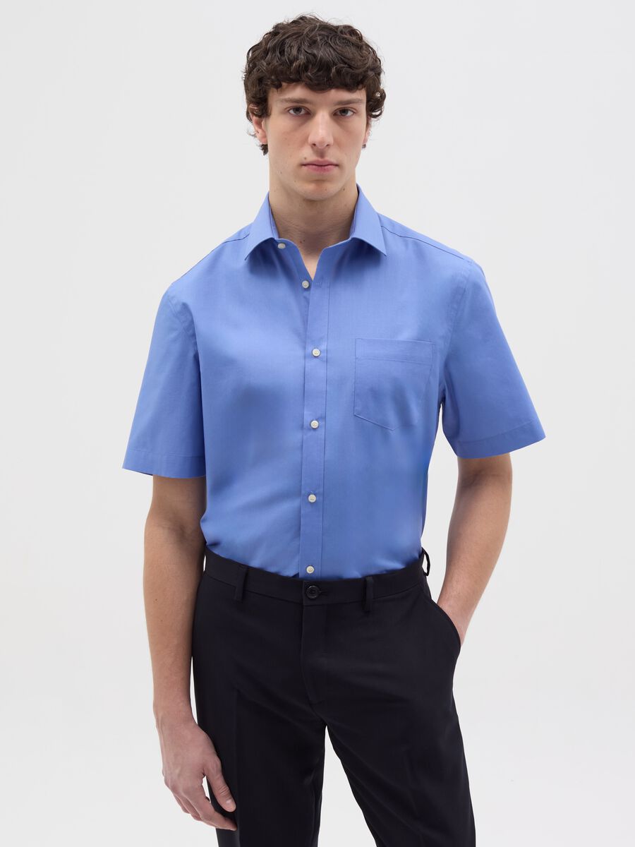 Regular-fit easy-iron shirt with short sleeves_0