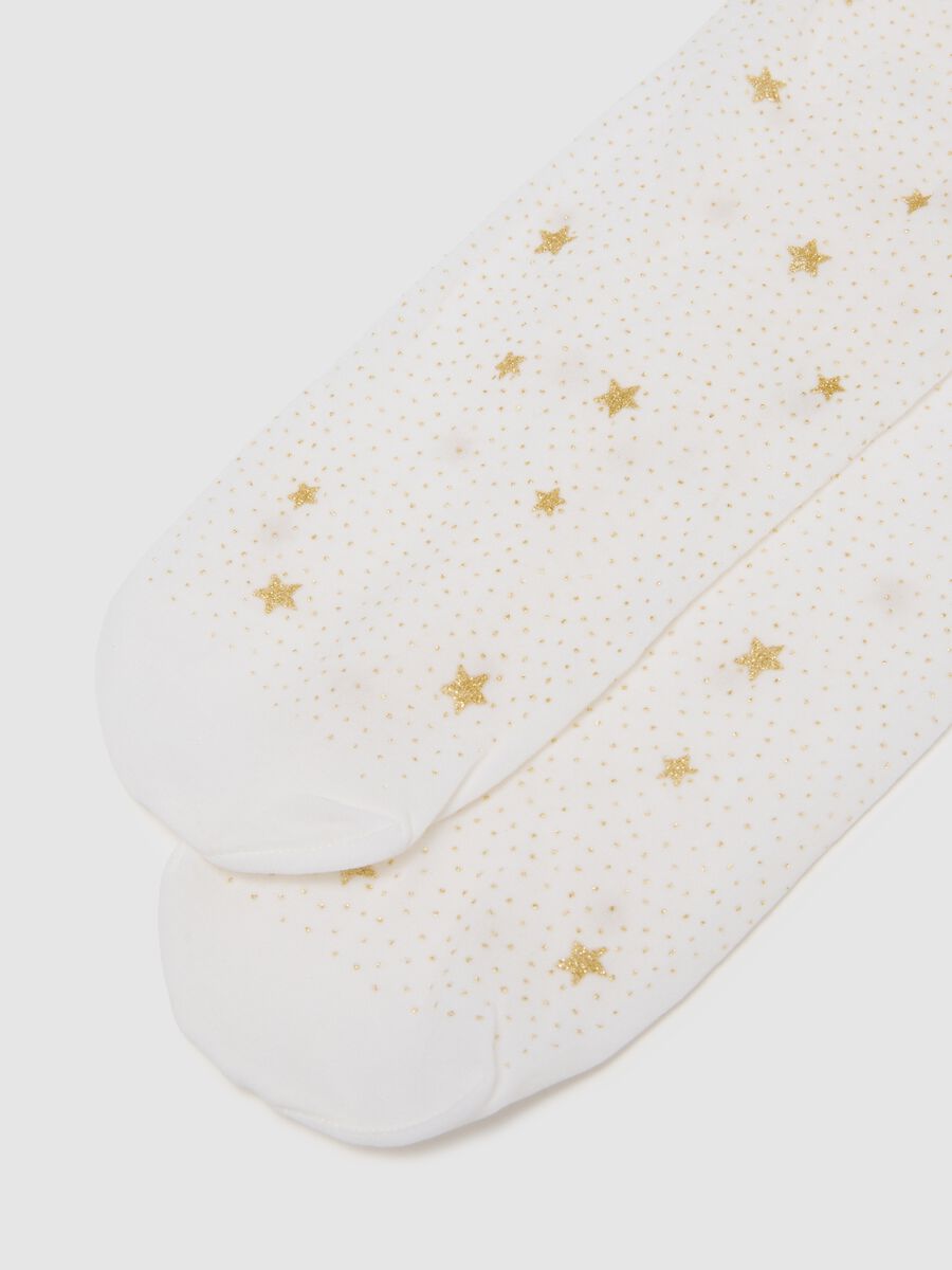 White tights with golden stars_2