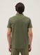 Green stretch cotton polo shirt with classic collar_2