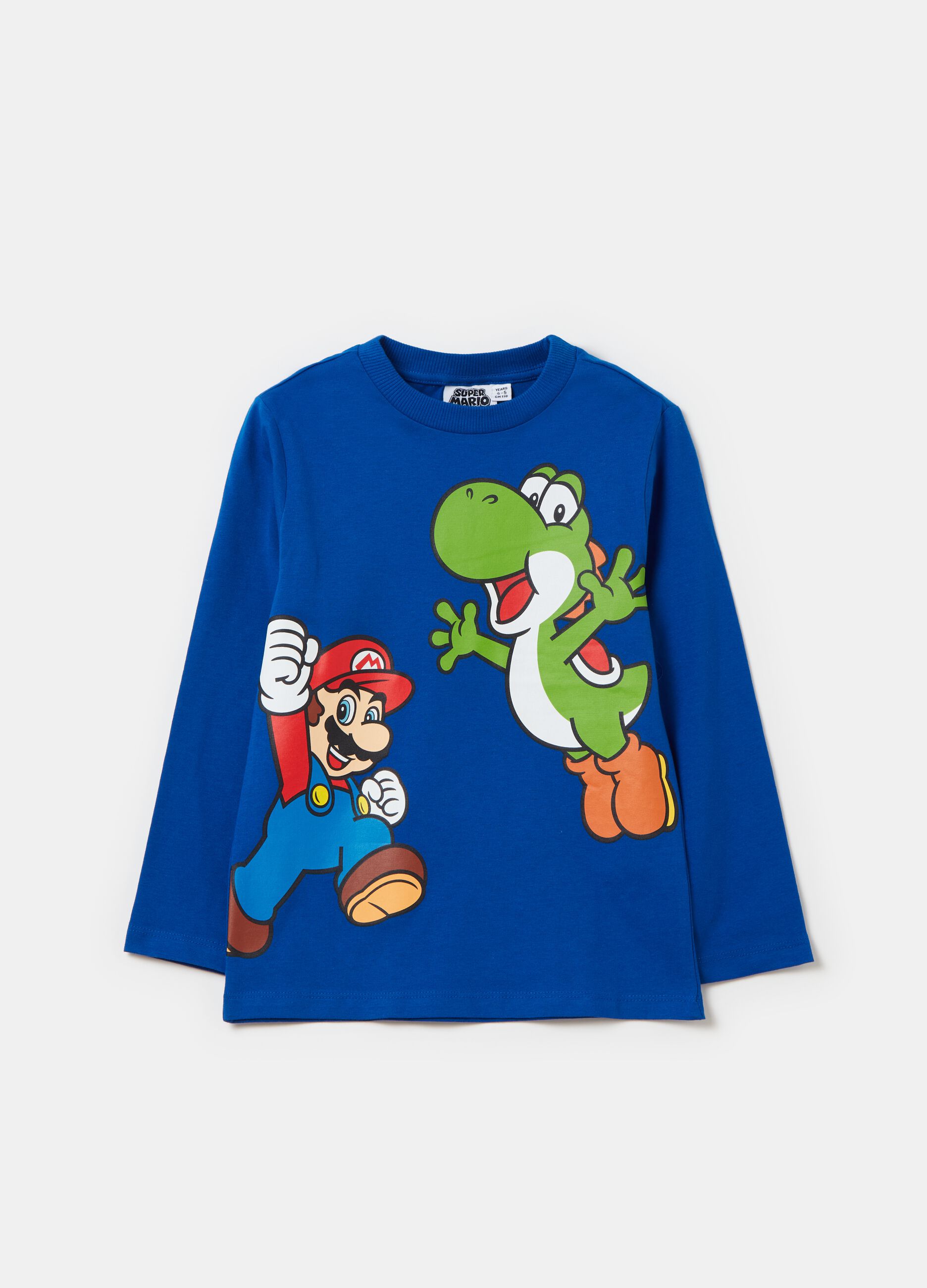 T-shirt a maniche lunghe Super Mario™ Blu oceano OVS KIDS da Bambino