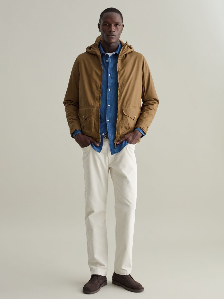 Short jacket with hood and visor_1