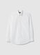 White cotton blend slim fit easy iron shirt_4