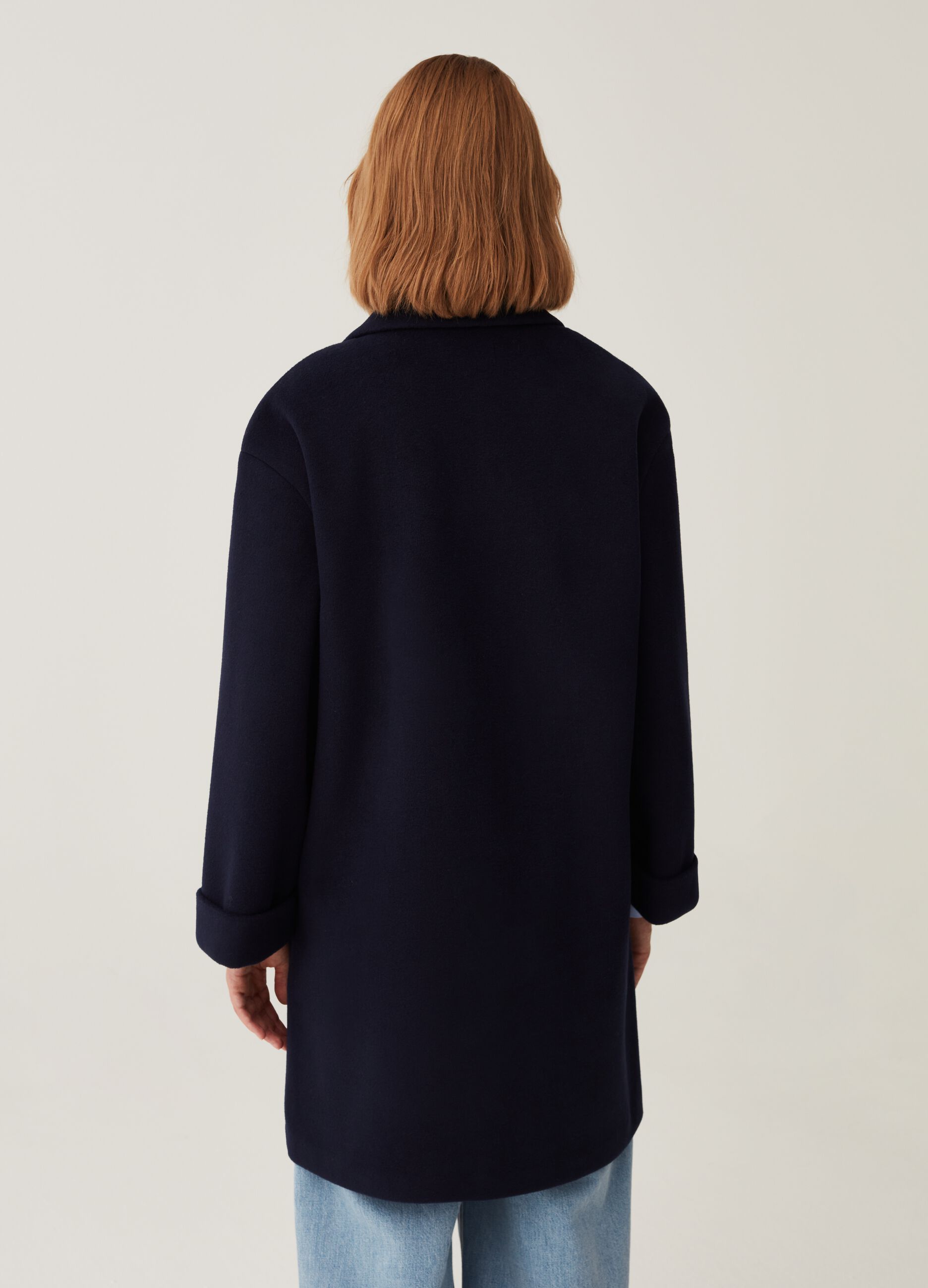Cappotto lungo aperto in panno_2