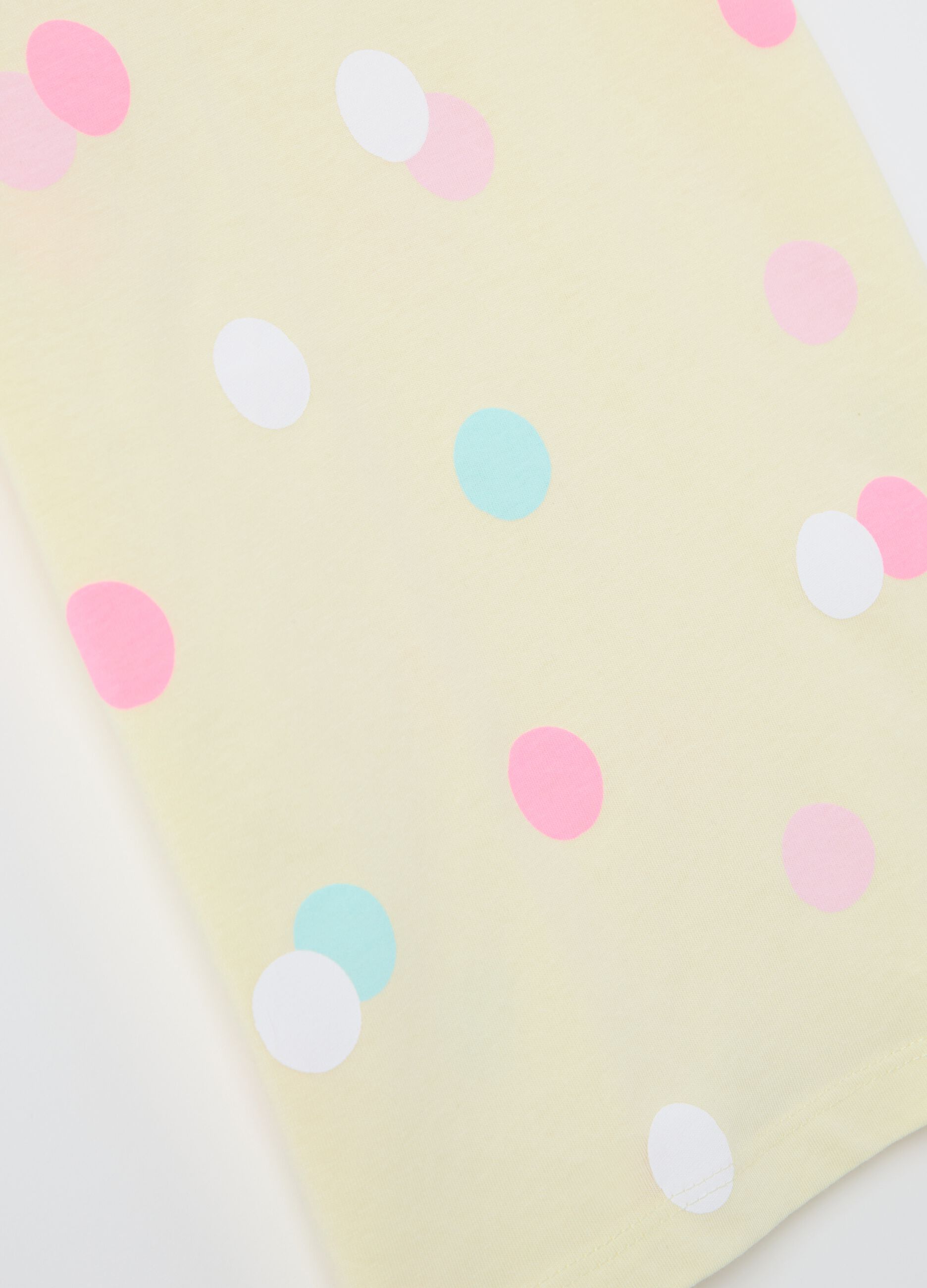 Yellow T-shirt in cotton with print