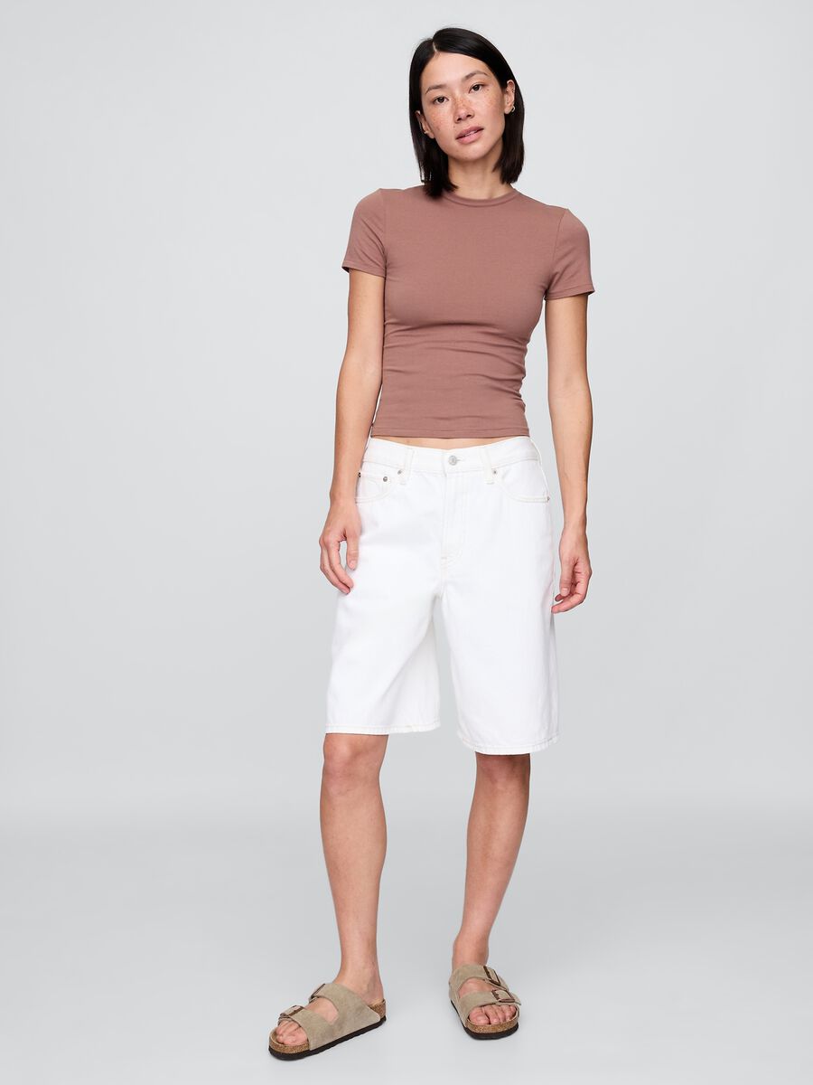 T-shirt marrone elasticizzata_1