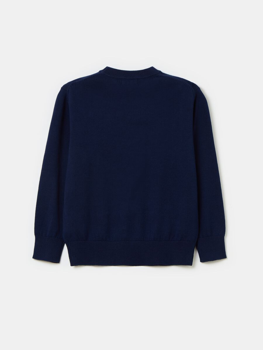 Solid colour cotton pullover_0