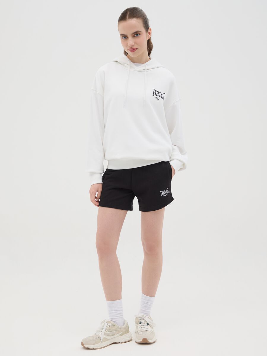 Black Everlast sports shorts in cotton blend_0