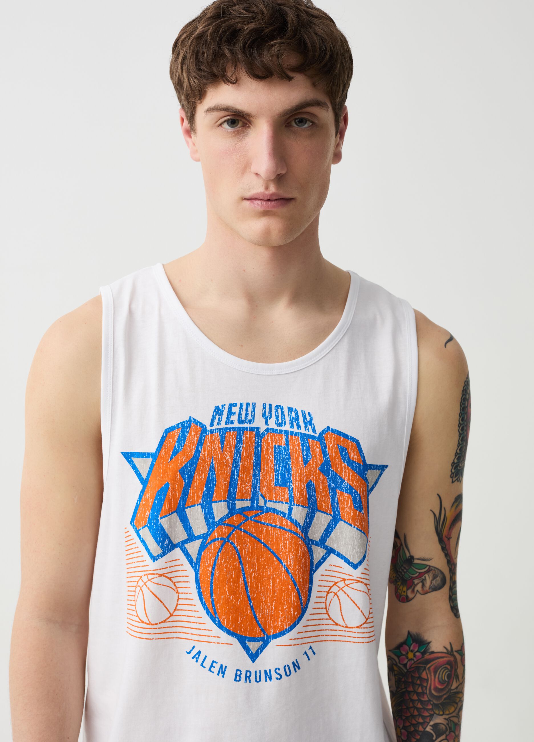 Tank top with NBA New York Knicks print