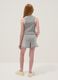 Grey pure cotton shorts with elasticated waistband_1