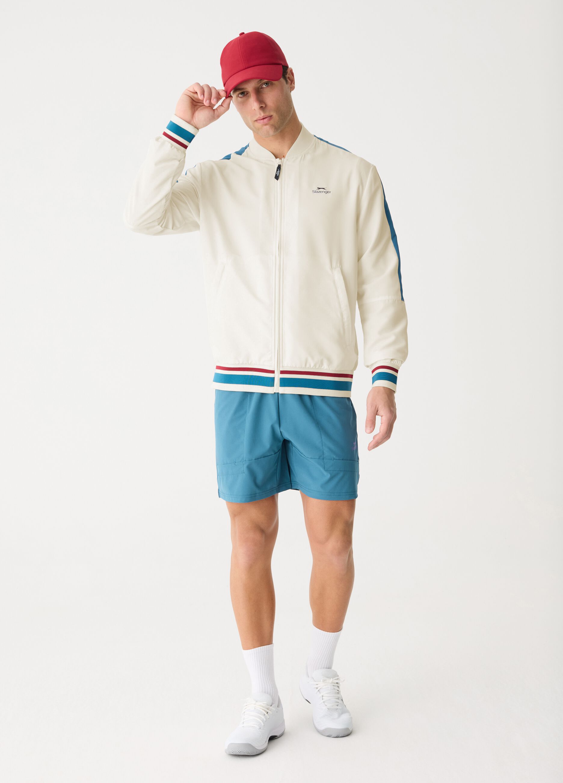 SLAZENGER full-zip sweatshirt with contrasting edging