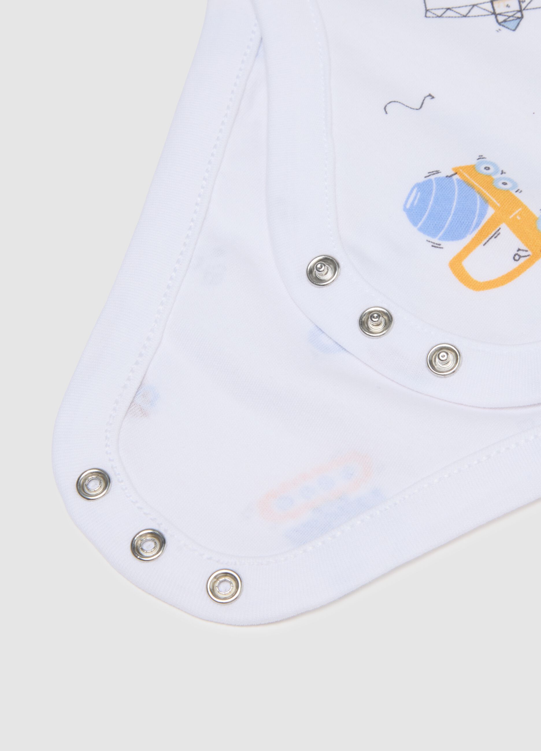 Multicolour infant cotton bodysuit tripack