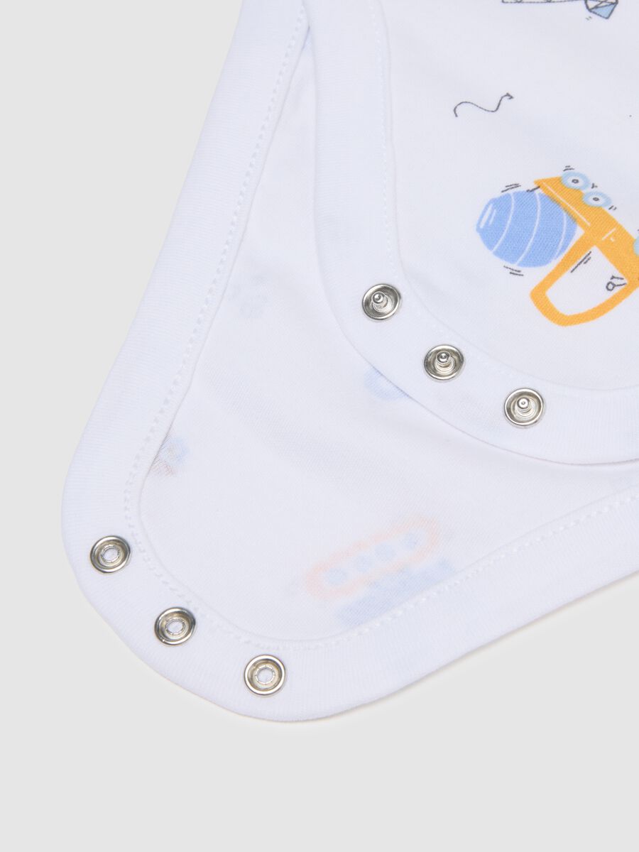 Multicolour infant cotton bodysuit tripack_3