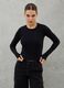 Crop Long-sleeved T-shirt Black_2
