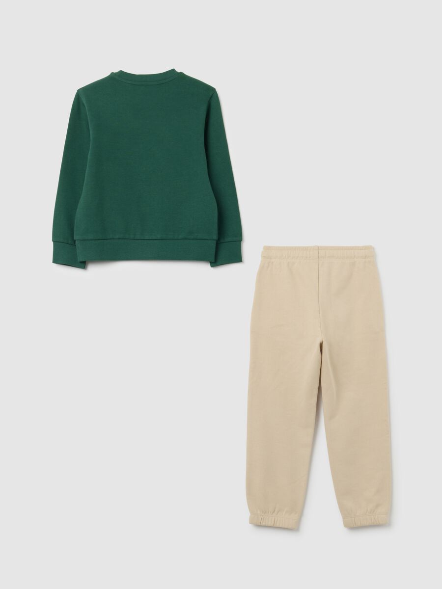 Green regular fit pure cotton kids set_1