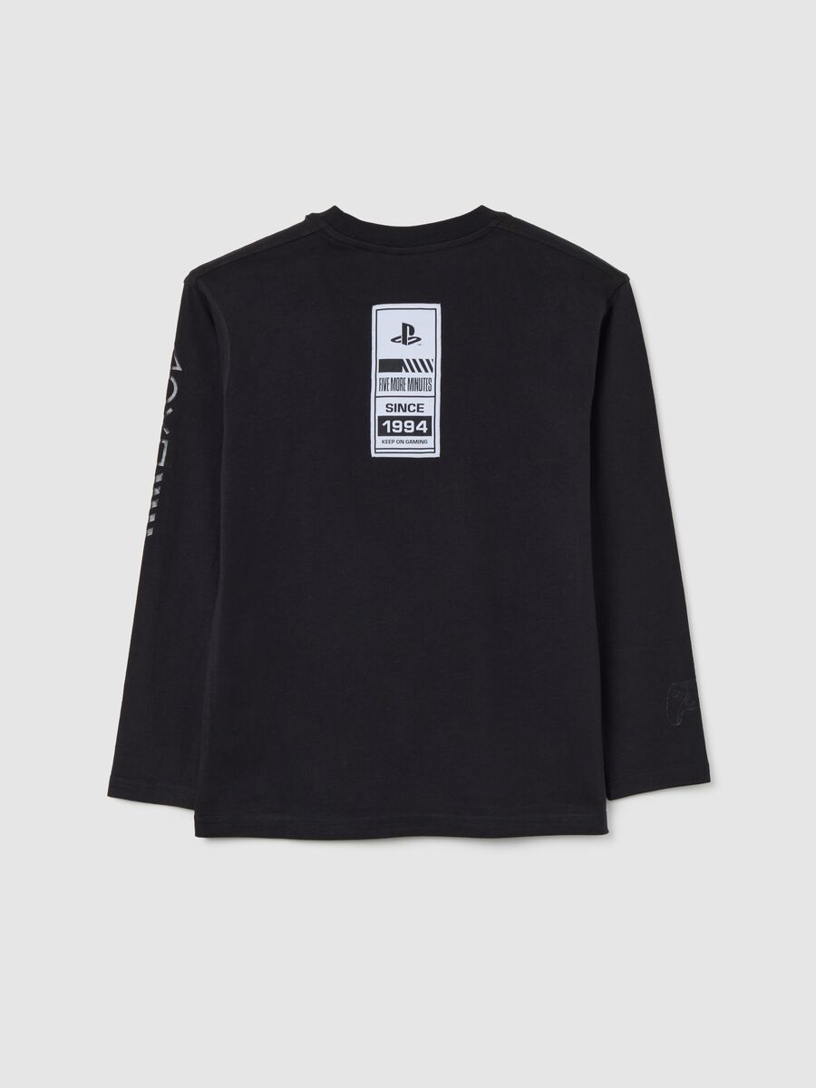 Boy's oversize fit pure cotton black sweater with round neckline_1