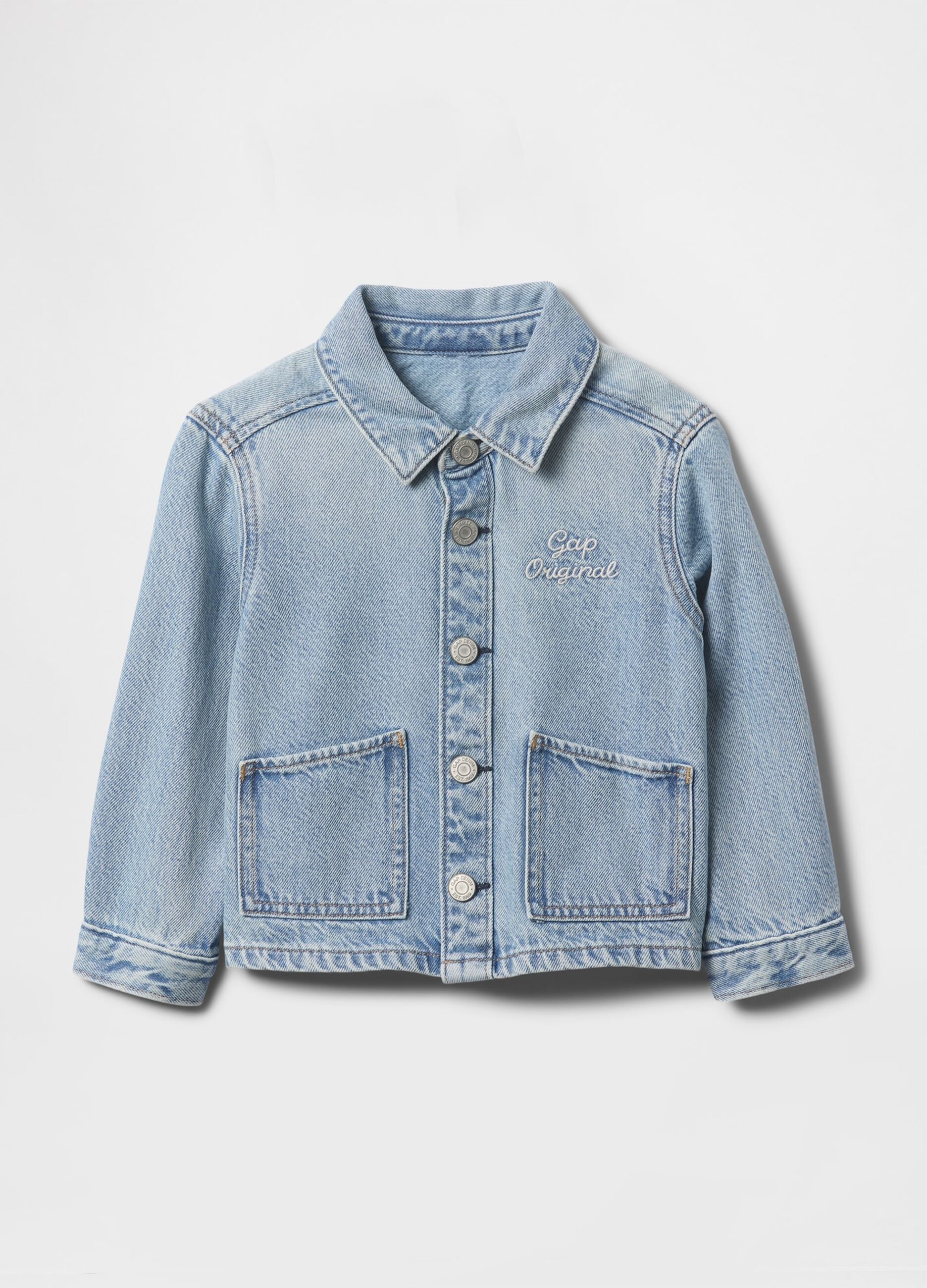 Denim jacket with embroidered logo for kids GAP