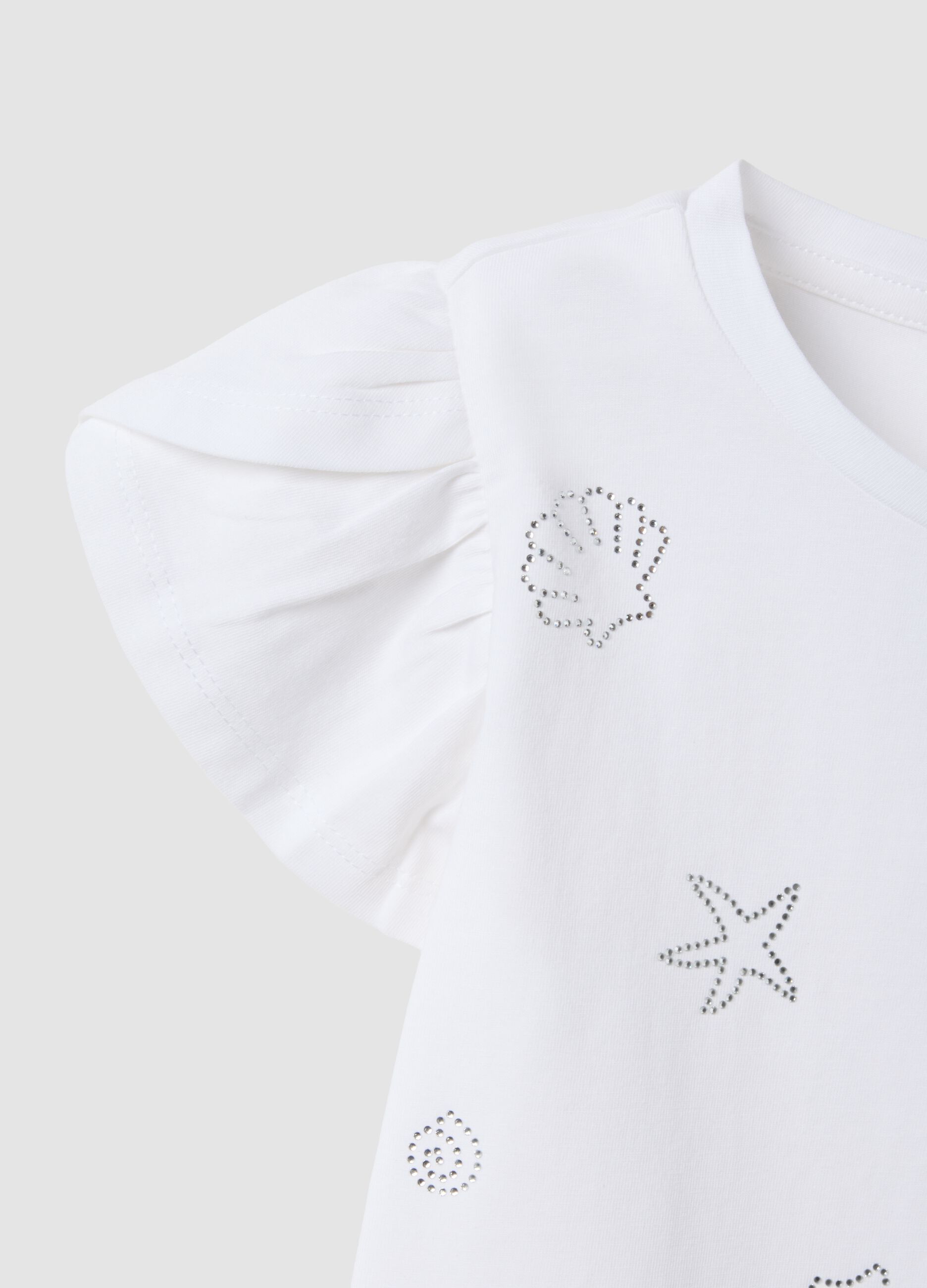 White short-sleeved pure cotton T-shirt